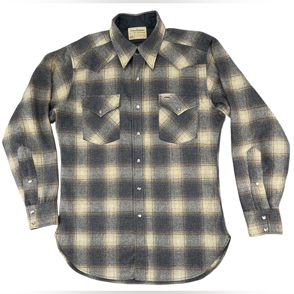 Pendleton | 70's | High Grade Western Wear‎ | Wool | Plaid Tartan Shirt | Medium